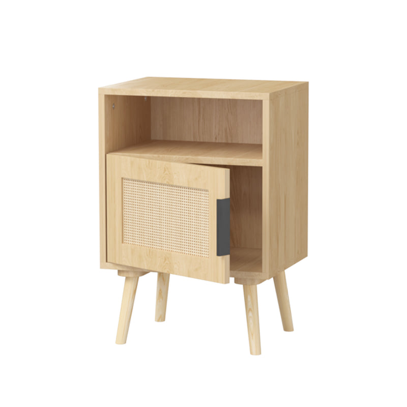 Rattan Nightstand with Door