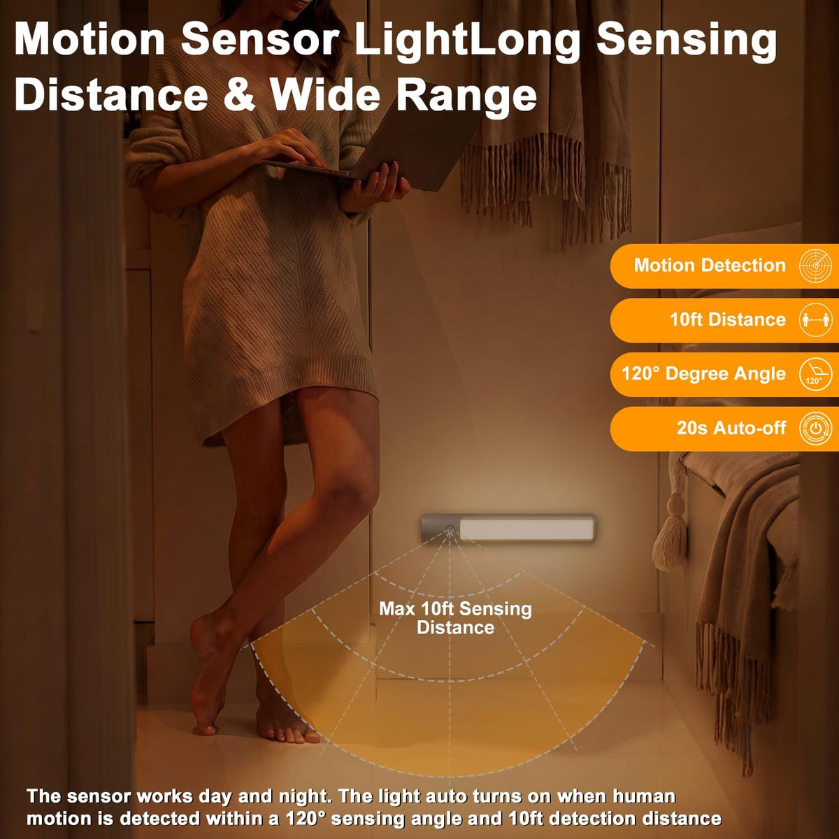 Motion-Sensor LED Light Bars (2-Pack)