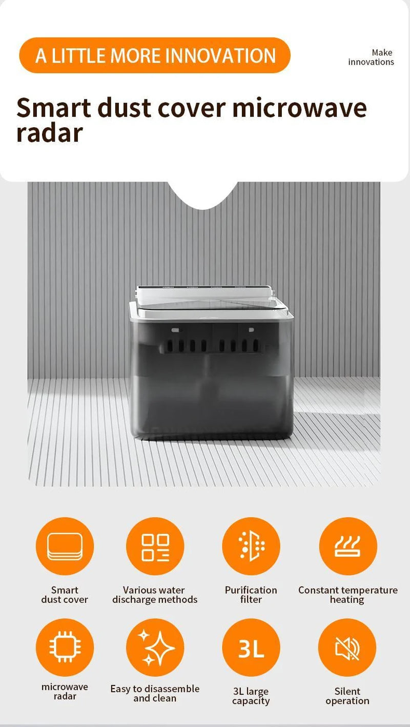 Cordless Stainless Steel Cat Water Fountain