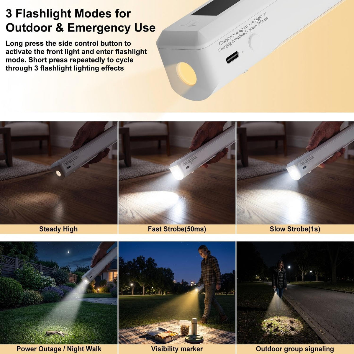 Motion-Sensor LED Light Bars (2-Pack)