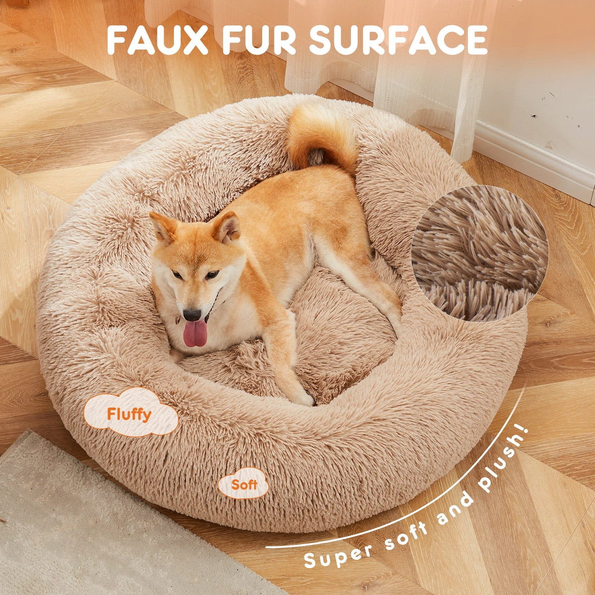 Cozy Donut Dog Bed