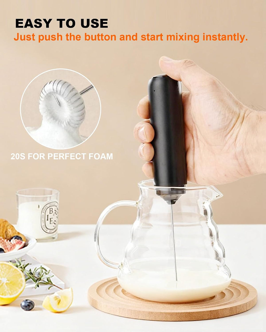 Rechargeable Handheld Milk Frother