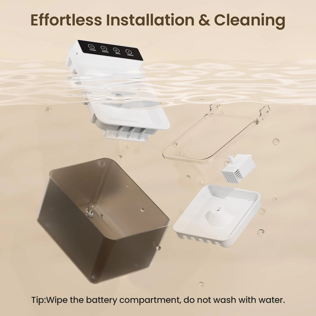 Cordless Stainless Steel Cat Water Fountain
