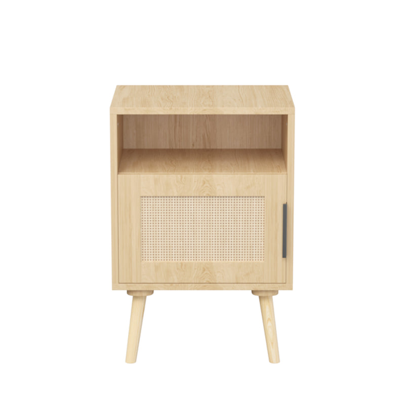 Rattan Nightstand with Door