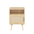 Rattan Nightstand with Door