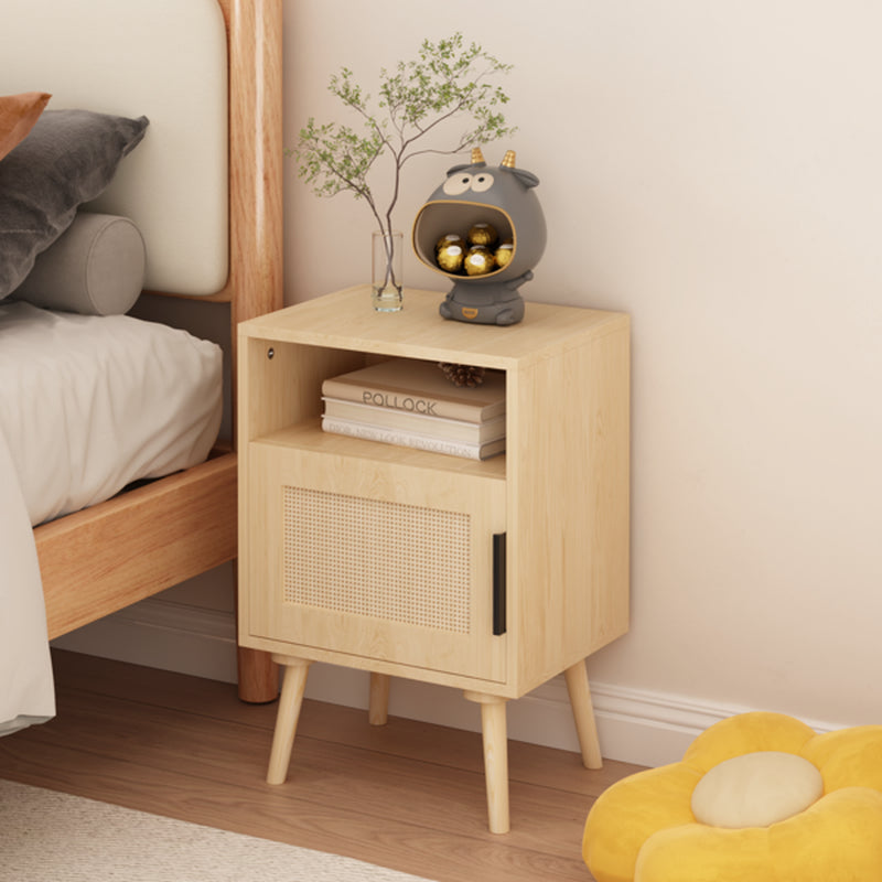 Rattan Nightstand with Door