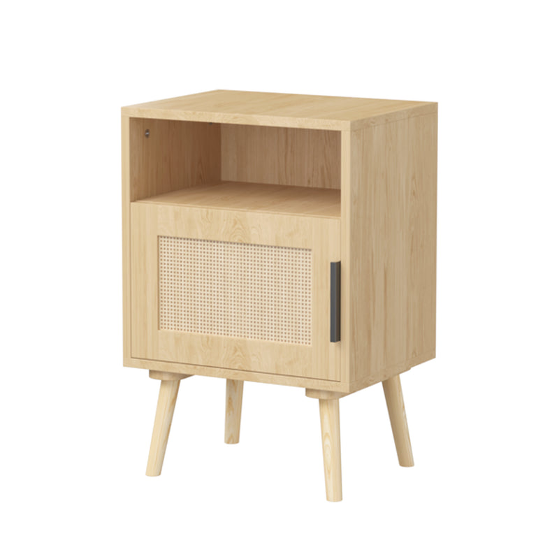 Rattan Nightstand with Door