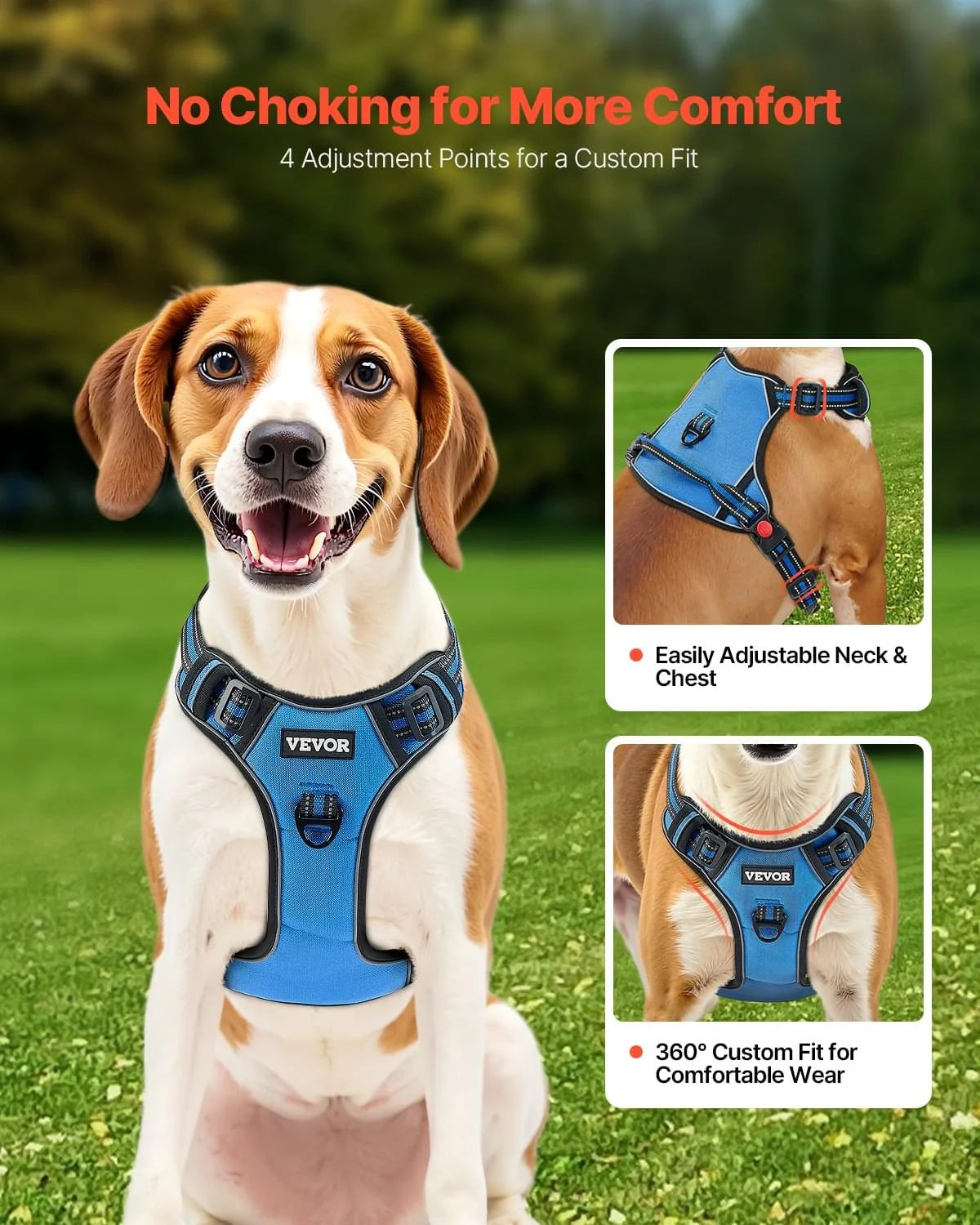No-Pull Dog Harness & 5ft Leash Set