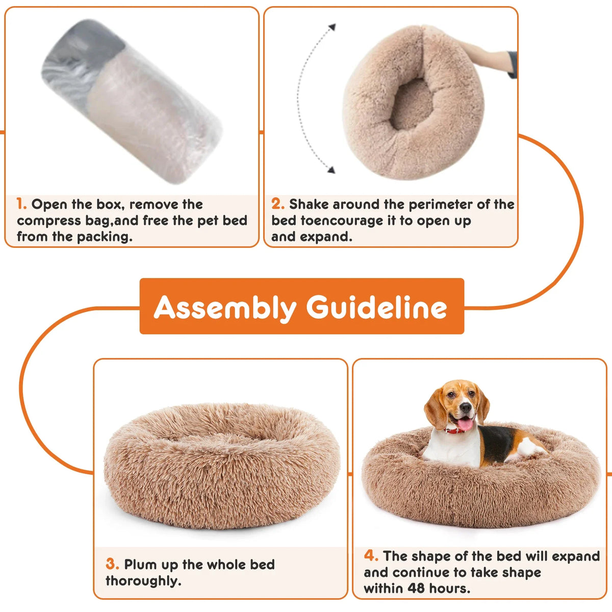 Cozy Donut Dog Bed