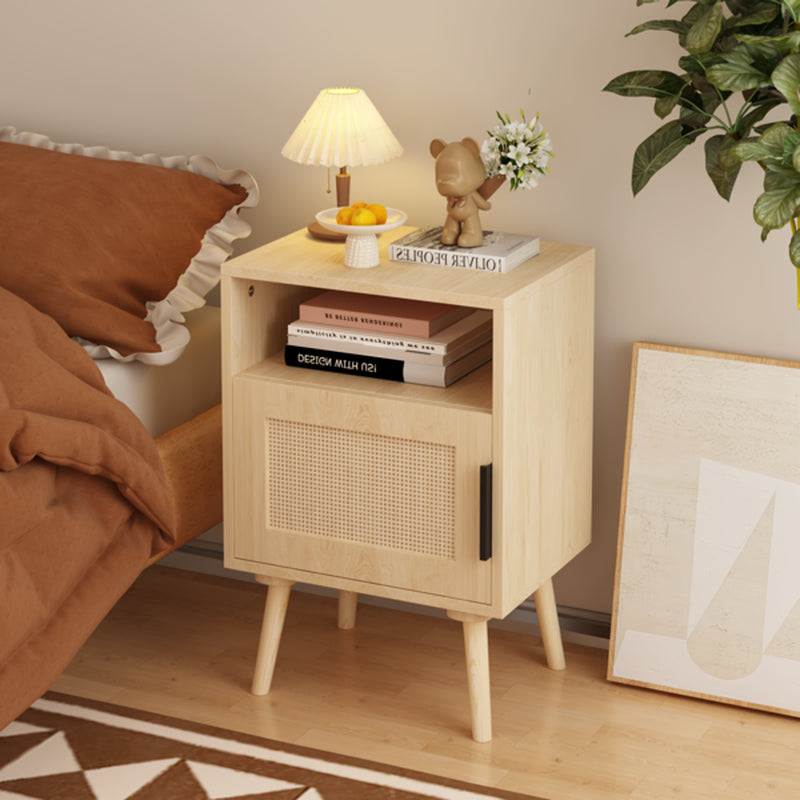Rattan Nightstand with Door