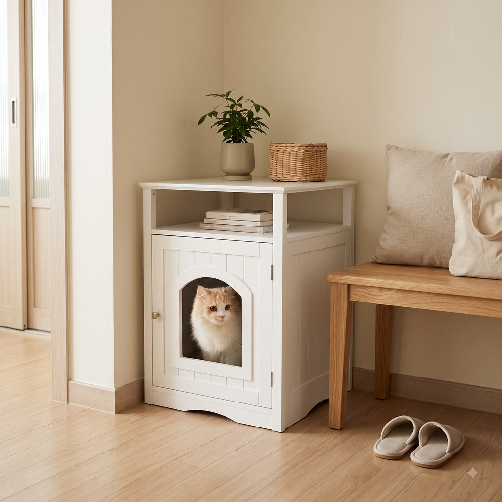 Hidden Cat Litter Box Cabinet