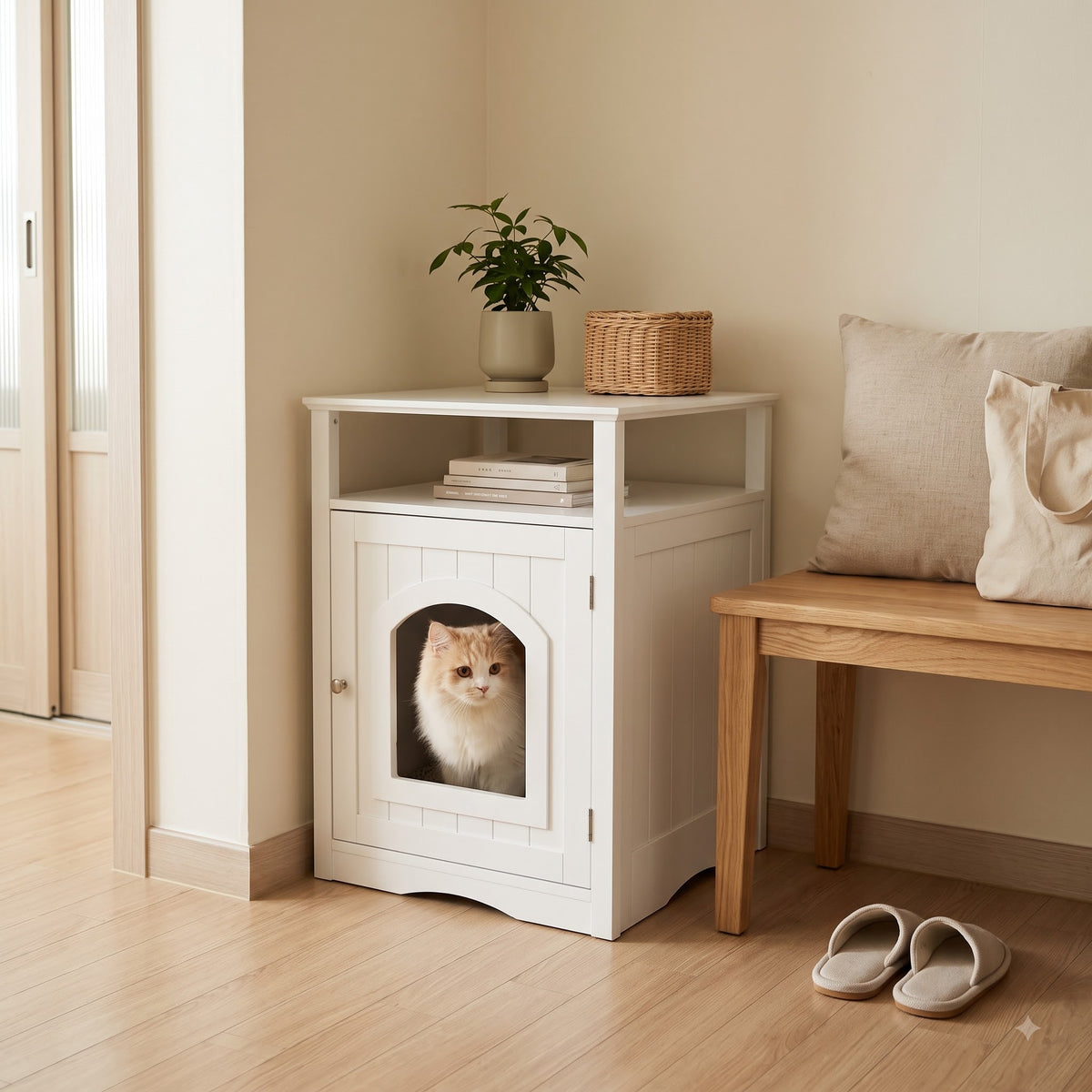 Hidden Cat Litter Box Cabinet
