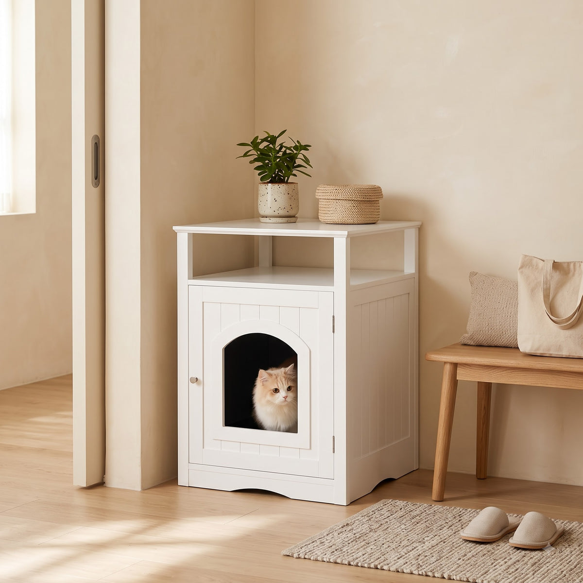 Hidden Cat Litter Box Cabinet